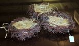 Three Fantastic Craft Straw Nests Description