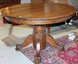 Contemporary Oak Round Table Description