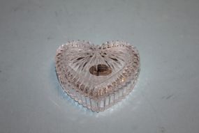 Gorham Lead Crystal Heart Shaped Trinket Dish Description