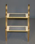 Painted White Wooden Step Stool Description