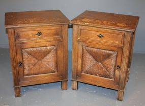Pair of Wooden Side Tables Description
