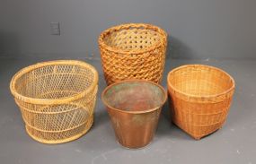 Group of Four Baskets Description