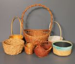 Group of Seven Baskets Description