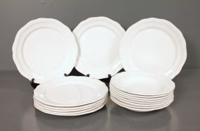 Set of Sixteen Plates and Bowls marked 