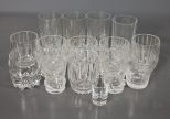 Group of Fifteen Various Clear Tumblers and Glasses Description