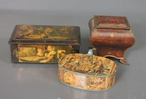 Three Decorative Jewelry or Trinket Boxes Description