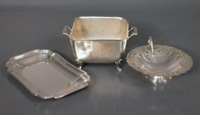 Three Silverplate Dishes Description