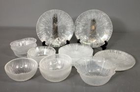 Group of 21 Glass Plates and Bowls Description