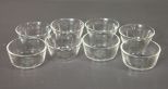 Two Sets of Clear Glass Ramekins Description