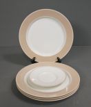 Set of 4 Dansk Dinner Plates and Concerto Allegro Pattern Saucer Description