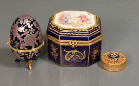 Three Jewelry or Trinket Boxes Description