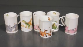 Group of six Coffee or Tea Mugs Description