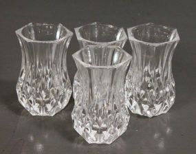 Set of Four Small Clear Glasses Description