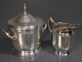 Winthrop Ice Bucket and Toole Silver Water Pitcher Description