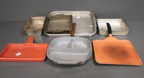 Group of Seven Cooking Trays and Skillets Description