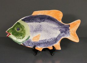 Hand Painted Fish Shaped Tray Description