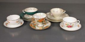 Groups of Five Cups and Saucers with Two Under plates Description