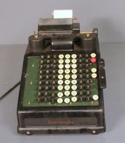 Antique Burroughs Electric Adding Machine Description