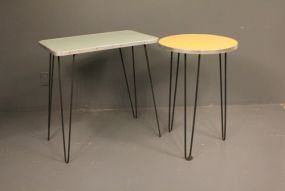 Pair of Vintage Formica Top Ice Cream Table Description