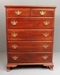 Mahogany Chippendale Style Chest of Drawers Description