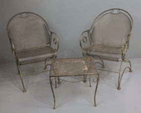 Three Piece Iron Patio Set Description