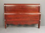 Full Size Mahogany Sleigh Bed Description