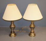 Pair of Brass Lamps Description