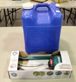 Lawn Sprinkler & Water Jug