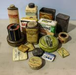 Box of Advertising Tins & Bottles