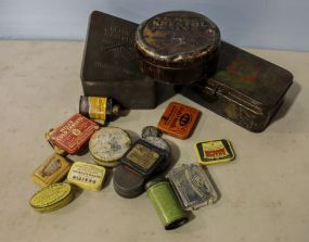 Box of Advertising Tins & Bottles