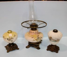 Three Victorian Parlor Lamps