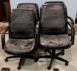 Four Swivel Office Chairs