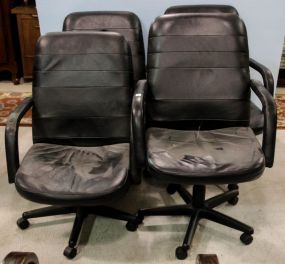 Four Swivel Office Chairs