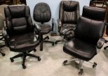 Four Swivel Office Chairs