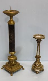 Empire Style Candlestick & Decorative Mirrored Candlestick
