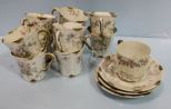 Eleven Limoges Demitasse Cups & Three Saucers