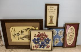 Five Various Size Needlepoints