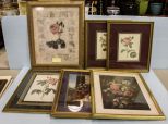 Six Various Size Floral Prints