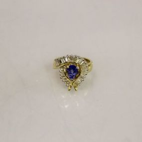 3.10ct Genuine Tanzanite Diamond Ring