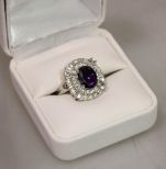 Amethyst Sterling Silver Estate Ring