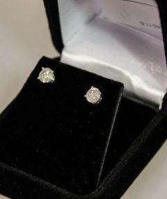 .75ct Diamond Solitaire Earrings