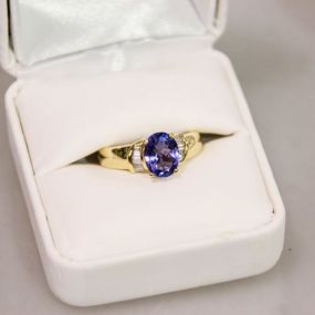 2ct Genuine Tanzanite Diamond Ring