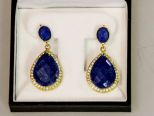 16ct Genuine Sapphire Earrings