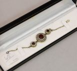 4ct Genuine Ruby Sterling Silver Bracelet