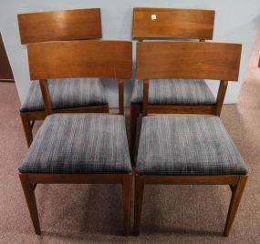 Set of Four Walnut Chairs