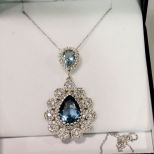8.5ct Blue Topaz Sterling Silver Necklace