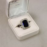 8ct Sapphire Sterling Silver Ring