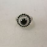4ct Onyx Sterling Silver Dinner Ring