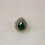 8ct Genuine Emerald Sterling Silver Ring