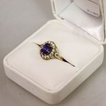 Amethyst Sterling Silver Dinner Ring